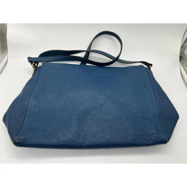 Kate Spade Crossbody Bag Womens Medium Blue Leather Zip Front Adjustable Strap - Image 7