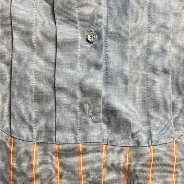 60s VTG LEVI STRAUSS STRIPE BUTTON UP LONG SLEEVE MID CENTURY - Image 4