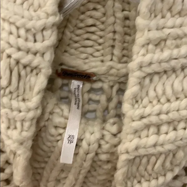Free People Chunky Cotton Knit Cowl Neck Sweater - Image 5