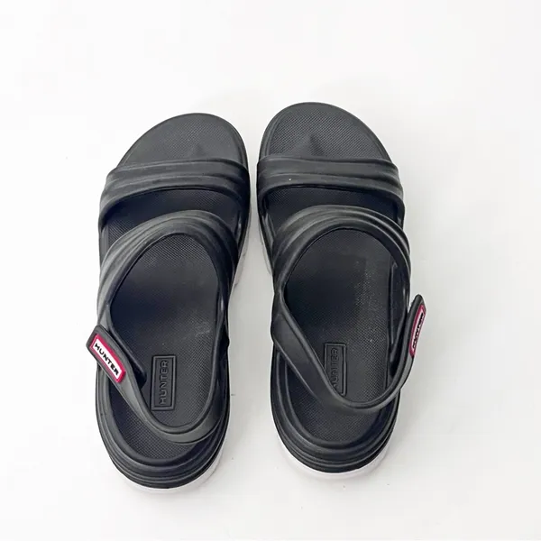 HUNTER Bloom Algae Foam Black Adjustable Straps Sandals Women’s 7 Beach Hiking - Image 8