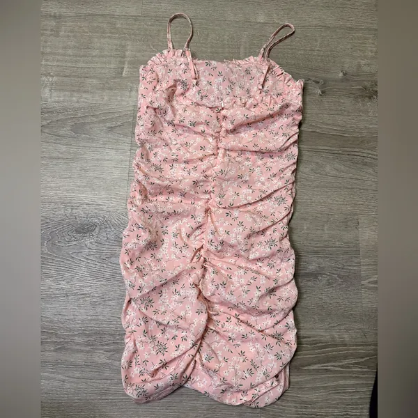 •Cbr• Pink Floral Cinch Dress - Image 6