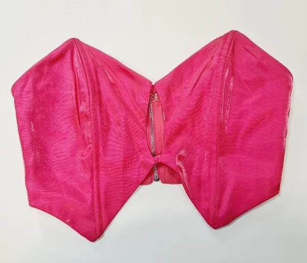 Superdown Clara Cut Out Top in Hot Pink XS - Image 3