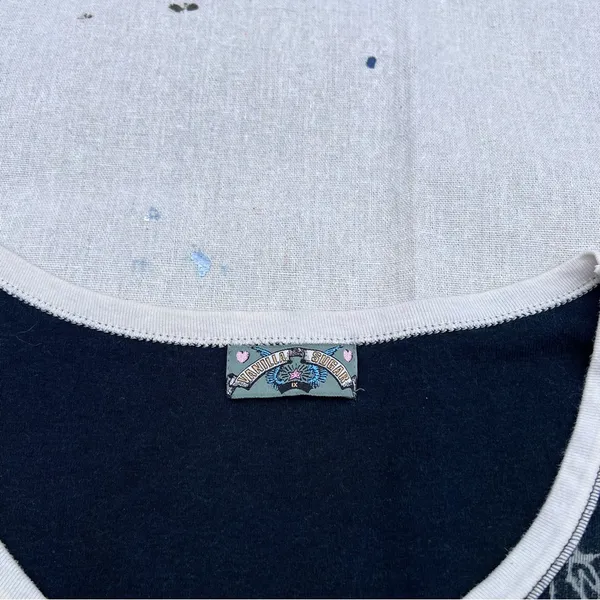 Vintage Y2K Vanilla Sugar Graphic Top - Grunge Fairycore 3/4 Sleeve Tee - Image 2