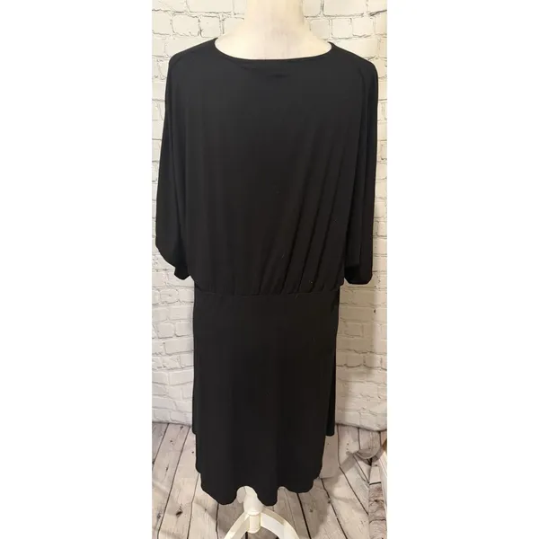 ASOS Design Womens Black Flutter Sleeve Dress Cotton Button Front Size 16 - Image 5
