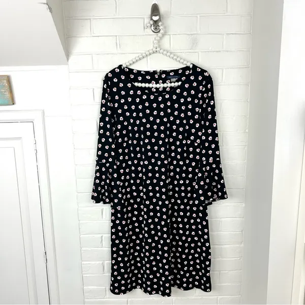 Tommy Hilfiger Floral Print Stretch Mini Bell Sleeve Dress Size 12 - Image 2
