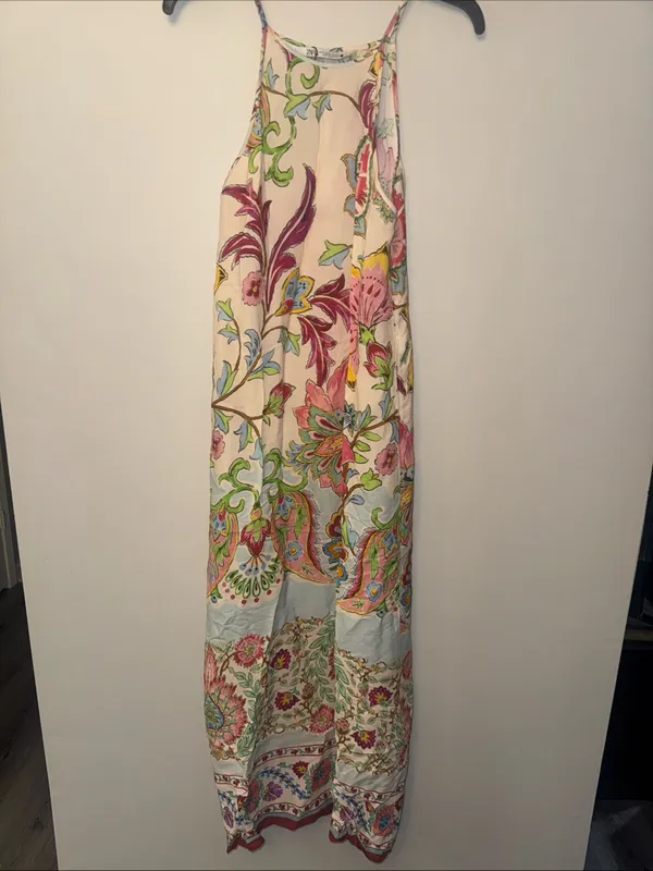 ZARA PRINTED FLOWING DRESS SIZE M Multicolored | 7933/029 BLOGGERS FAVOURITE - Image 3