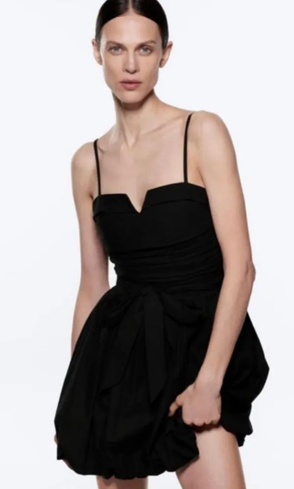 Zara Mini Black Dress - Image 4