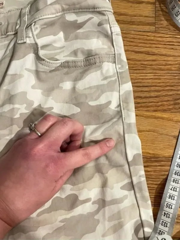 LEVI'S 720 High Rise Super Skinny Crop Jeans Tan Camo Camouflage Cropped Ankle - Image 15