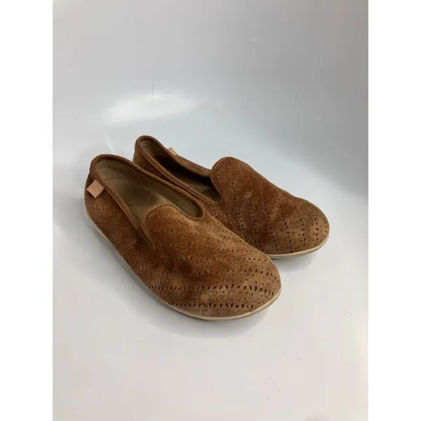 Spenco Siesta Loafers Womens 7.5 Brown Good Suede Laser Cut Perforated Slip On - Image 3
