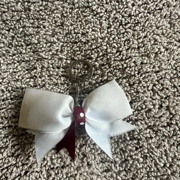 Disney Red Polka Dot Bow Keychain - Image 2