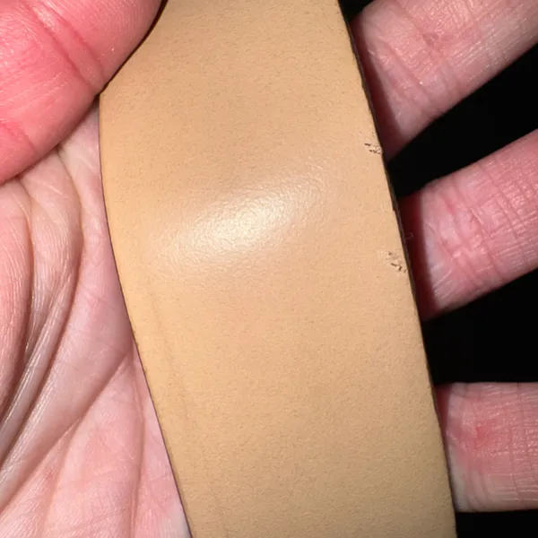 Beige genuine leather belt Tan - Image 5