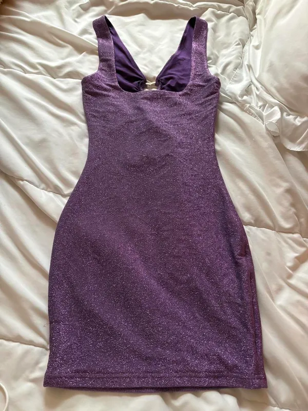 Princess Polly purple glitter mini dress - Image 4