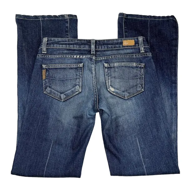 Paige Premium Denim Laurel Canyon Low Rise Bootcut Medium-Dark Jeans Size 26 - Image 6