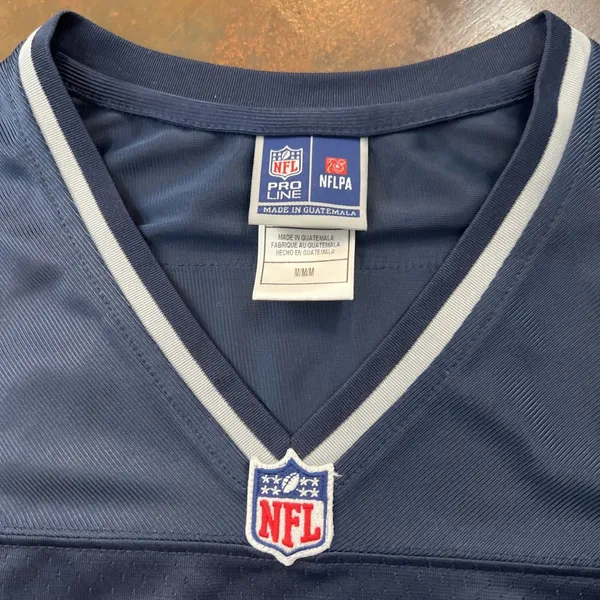 Pro Line New England Patriots Rep Jersey Blank Women's Medium Blue NFL Football - Image 9