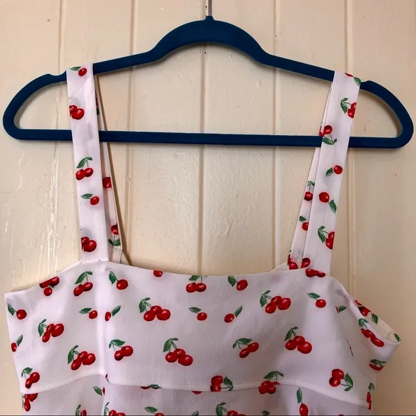 Favlux Cherry Print Babydoll Top NWOT - Image 4