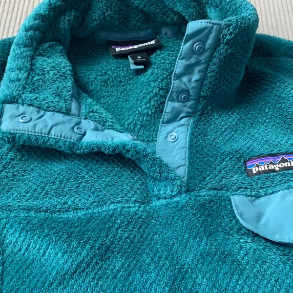 Patagonia women's medium retool Turquoise Fleece Pullover gorp outdoor - Image 5