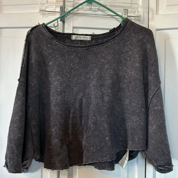 We the Free gray cropped sweater poncho - Size M - Image 8