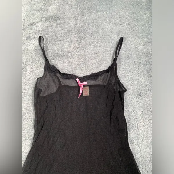 Candie’s Black mesh Chemise dress small y2K - Image 2