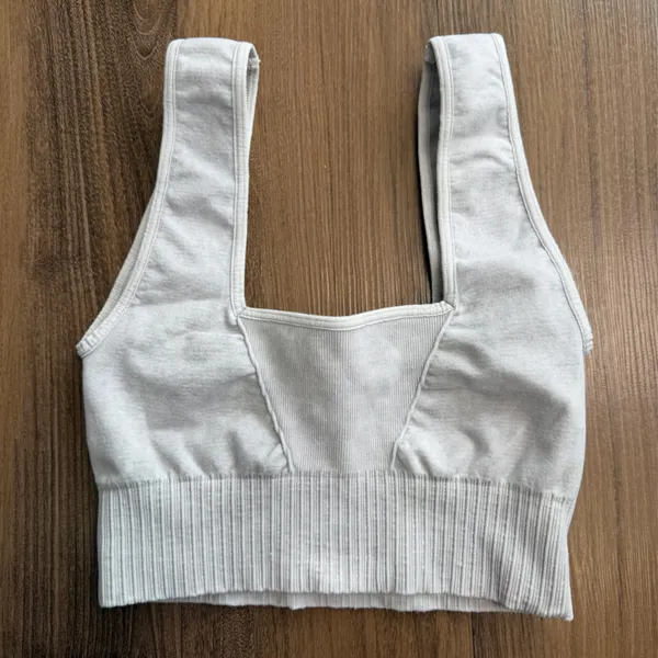 Free People $126 FP Movement Good Karma‎ Ice Gray White Sports Bra Leggings Set - Image 4