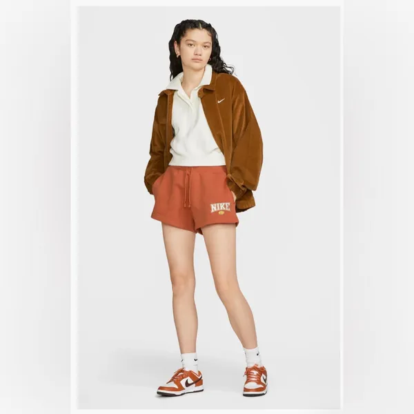 NIKE Women's Athletic Shorts in Rust Size Large - Image 5