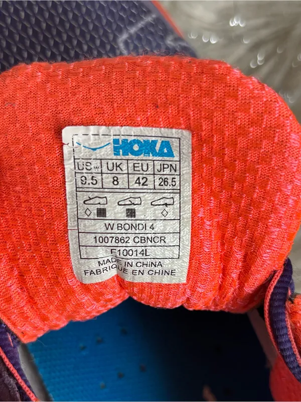 Hoka One One Purple/Orange Women's Running Shoes Size US W 9.5 - Image 4