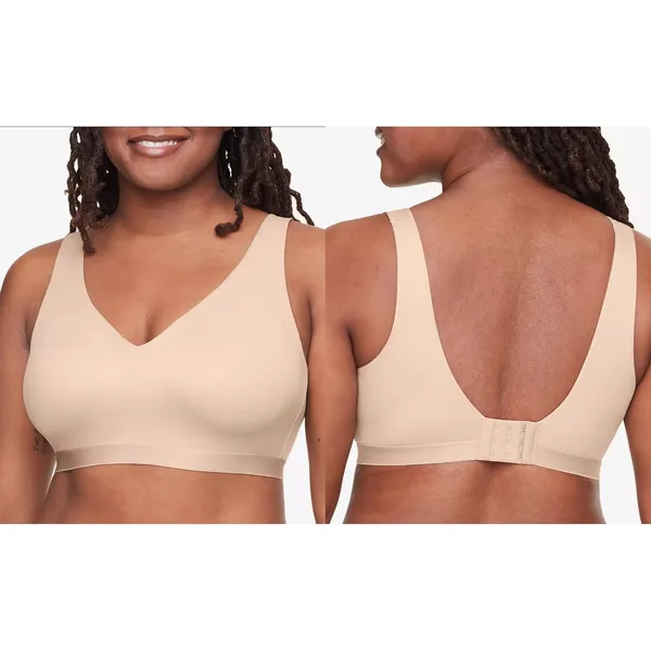 Warners Cloud 9 Wireless Bra RM1041A Tan Beige Large Easy Size Comfort Back - Image 8