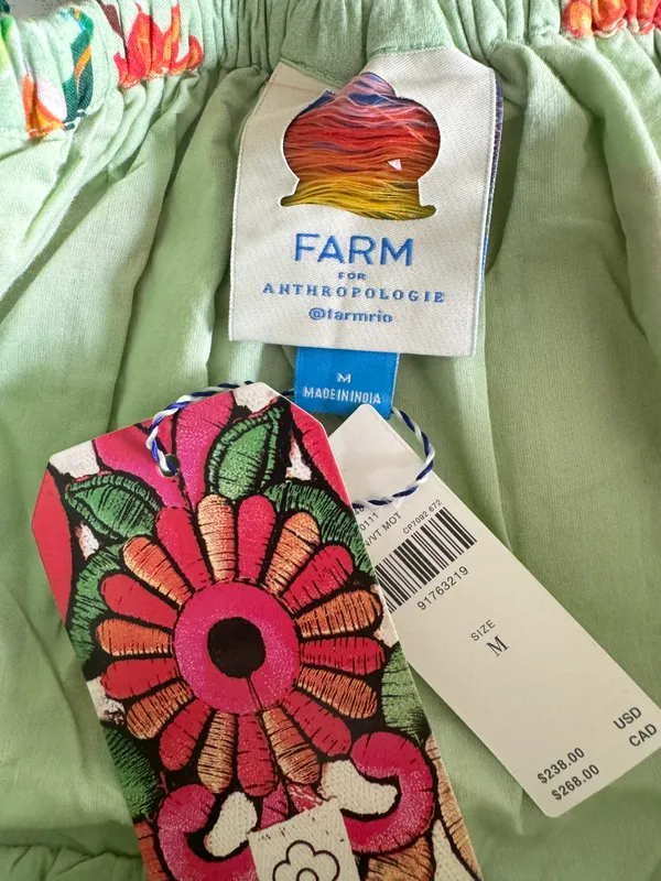 Farm Rio Off-The-Shoulder Tiered Floral Maxi Dress, Size M - Image 11