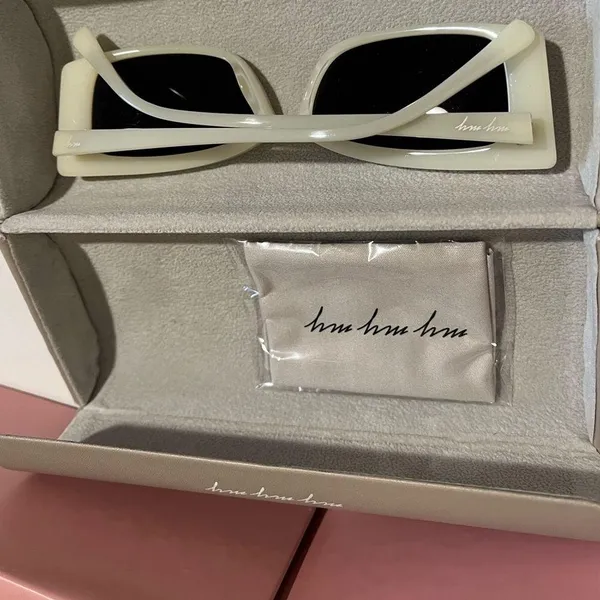 NWT Revolve my my my Dylan Sunglasses Y2K 90s Retro Ivory - Image 8