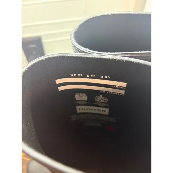Hunter Tall‎ Black Rain Boots Size 5 - Image 8