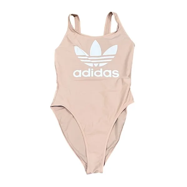 Adidas Women's One Piece Swimsuit Pink Size M Open Back High Leg - Image 6