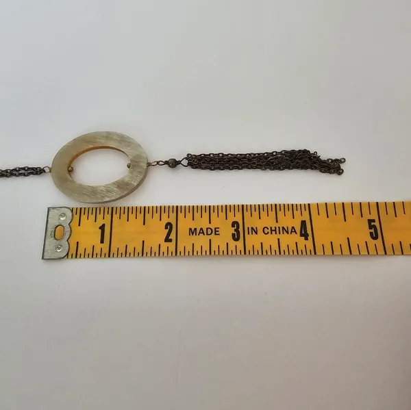 Banana Republic Aureus + Argent Brass Tassel Pendant Necklace - 32" Long Chain - NWOT - Image 6