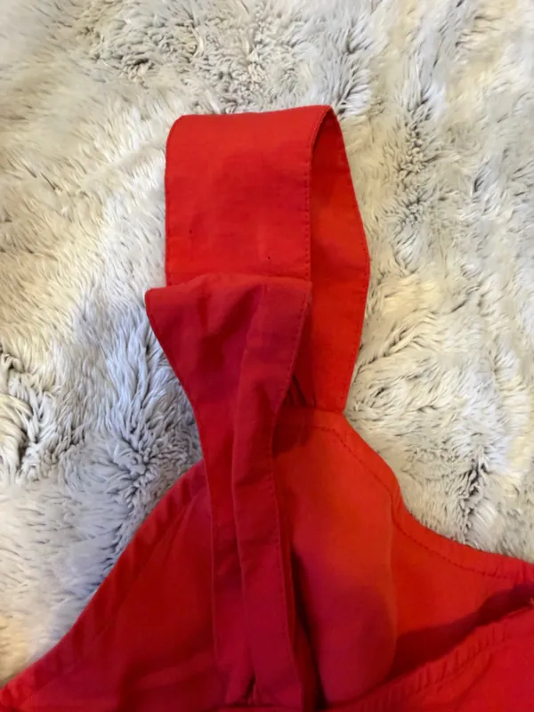 American Eagle Outfitters Red Peplum Crop Top - Image 5