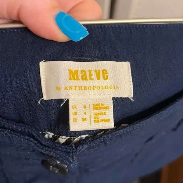 ✨Anthropologie Maeve The Naomi Ponte Wide-Leg Flare Navy Sz 4 Pants✨ - Image 10