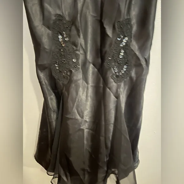 Victoria's Secret Vintage Black Satin Gown‎ Size S - Image 5