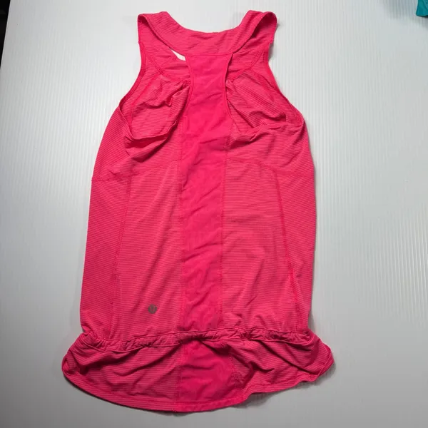 Lululemon Tank Top‎ Athletic Workout Racerback Drawstring Pink Size 4 - Image 4