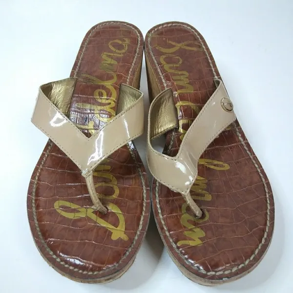 SAM EDELMAN Romy‎ 6.5M Thong Wedge Sandal - Image 3
