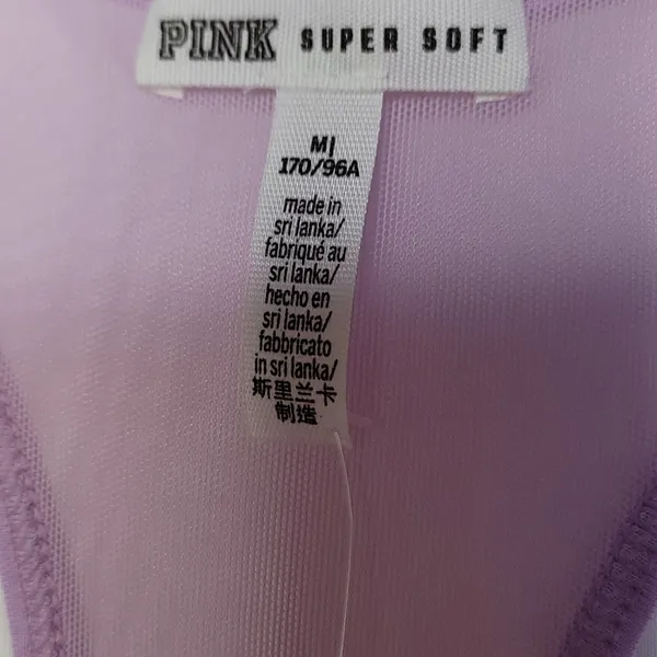 PINK - Victoria's Secret NWT razor back purple tank top running sucks size Medium - Image 4
