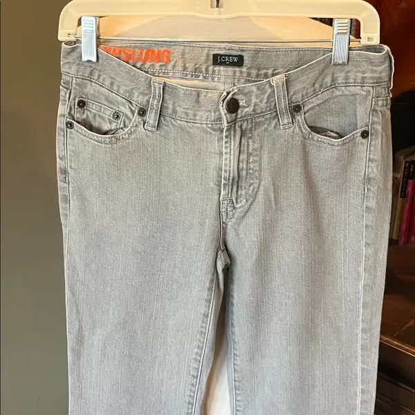 J Crew Low Rise Hipslung Gray Jeans - Image 2