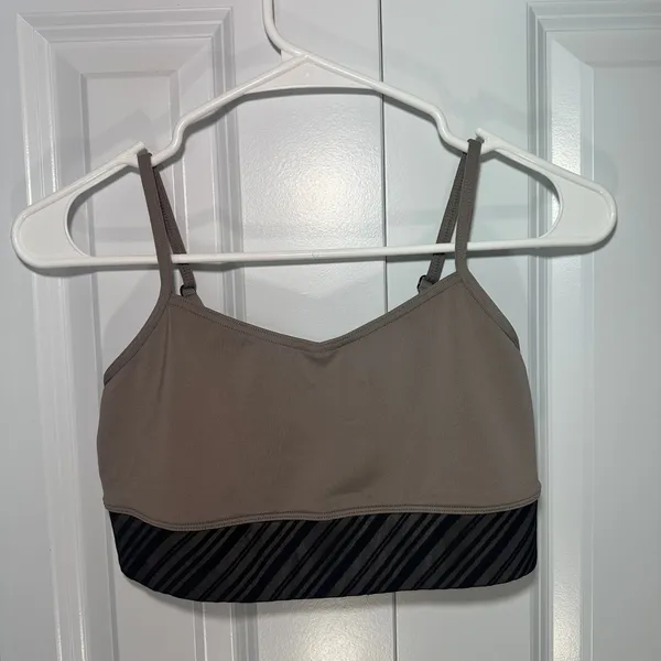 Capezio Toronto Camisole Bra Top Women S Brown Striped‎ Elastic Hem Dancewear - Image 2