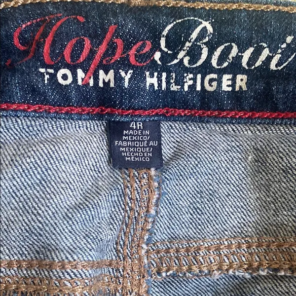 Tommy Hilfiger Blue Flare Wide Leg Jeans. Size 4R. - Image 3