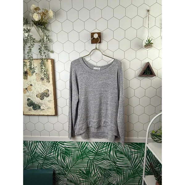 rag & bone Heather Gray Raglan Long Sleeve Top - Size - Medium - Image 2
