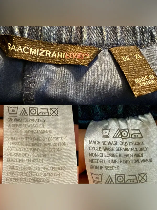 Isaac Mizrahi Live Womens Skort Blue Denim Pull On Hidden Shorts Size XL - Image 8