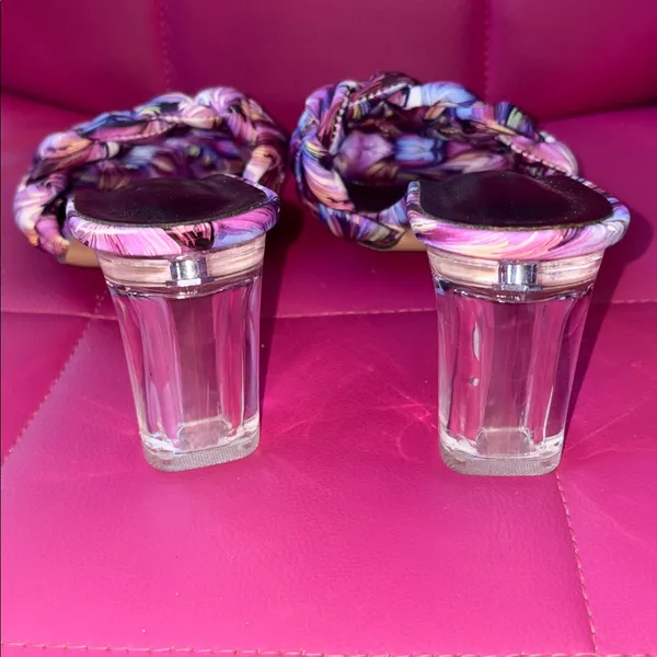 SHEIN Graphic Weave Heeled Mule Sandals - Image 4