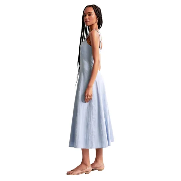 Abercrombie and fitch The A&F Mila Midi Dress corset lilac blue size SP spring - Image 10