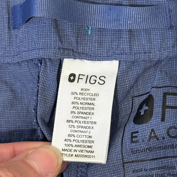FIGS EAC Callao Jogger Scrub Pants Big Sky Blue Size Large - Image 5