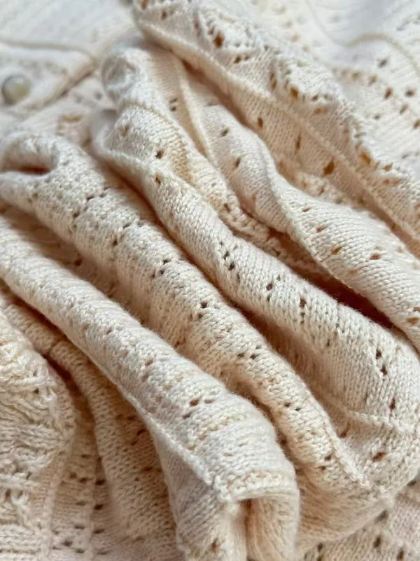 Sézane Cream Open-knit Lace Cardigan - Image 8