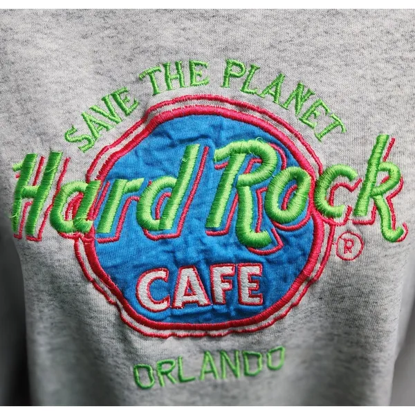 Hard Rock Cafe Orlando Sweatshirt Pullover Crew Neck Embroidered XL‎ - Image 2