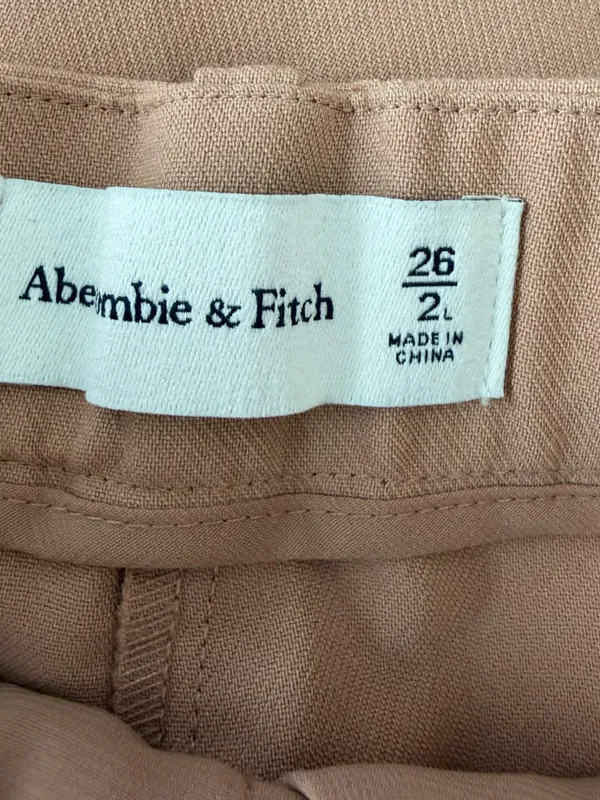 Abercrombie - NWT Sloane Tailored Wide Leg Dress Pants Tan Sz 26/2 Long - Image 7