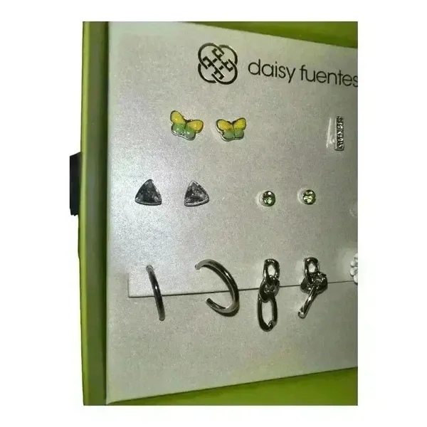 Daisy Fuentes Silver Tone Box‎ Earring Set - Image 2