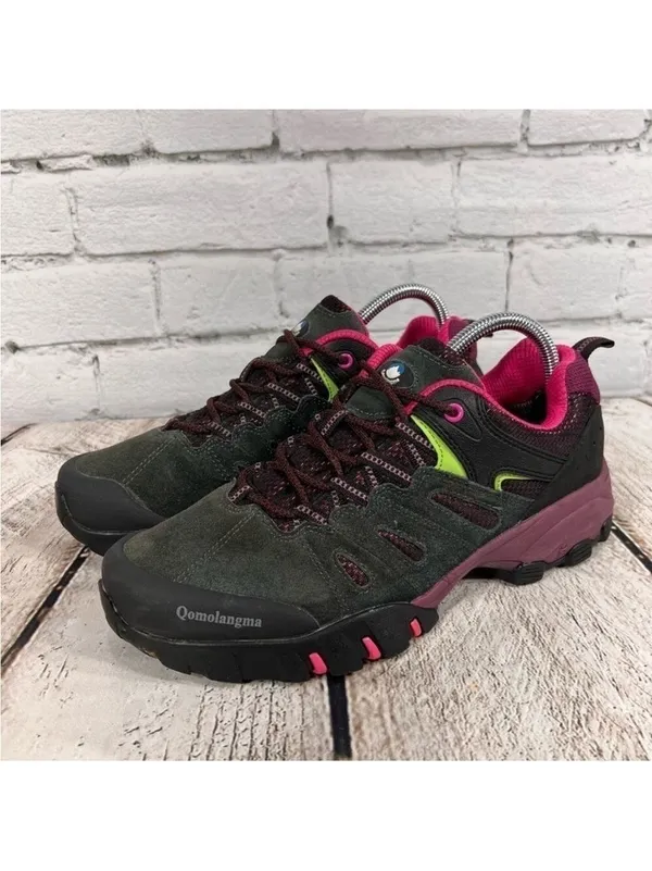 QOMOLANGMA Women's Suede Outdoor Hiking / Walking Shoe Size 9.5 - Image 2